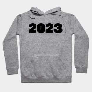 2023 Black Text Minimal Typography Hoodie